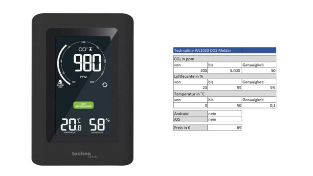 Technoline WL1030 CO2 Melder