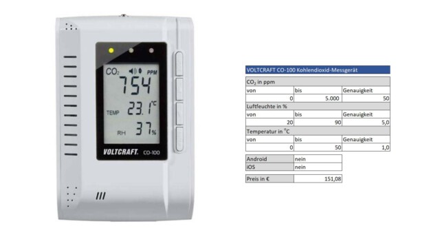 VOLTCRAFT CO 100 Kohlendioxid Messgerät